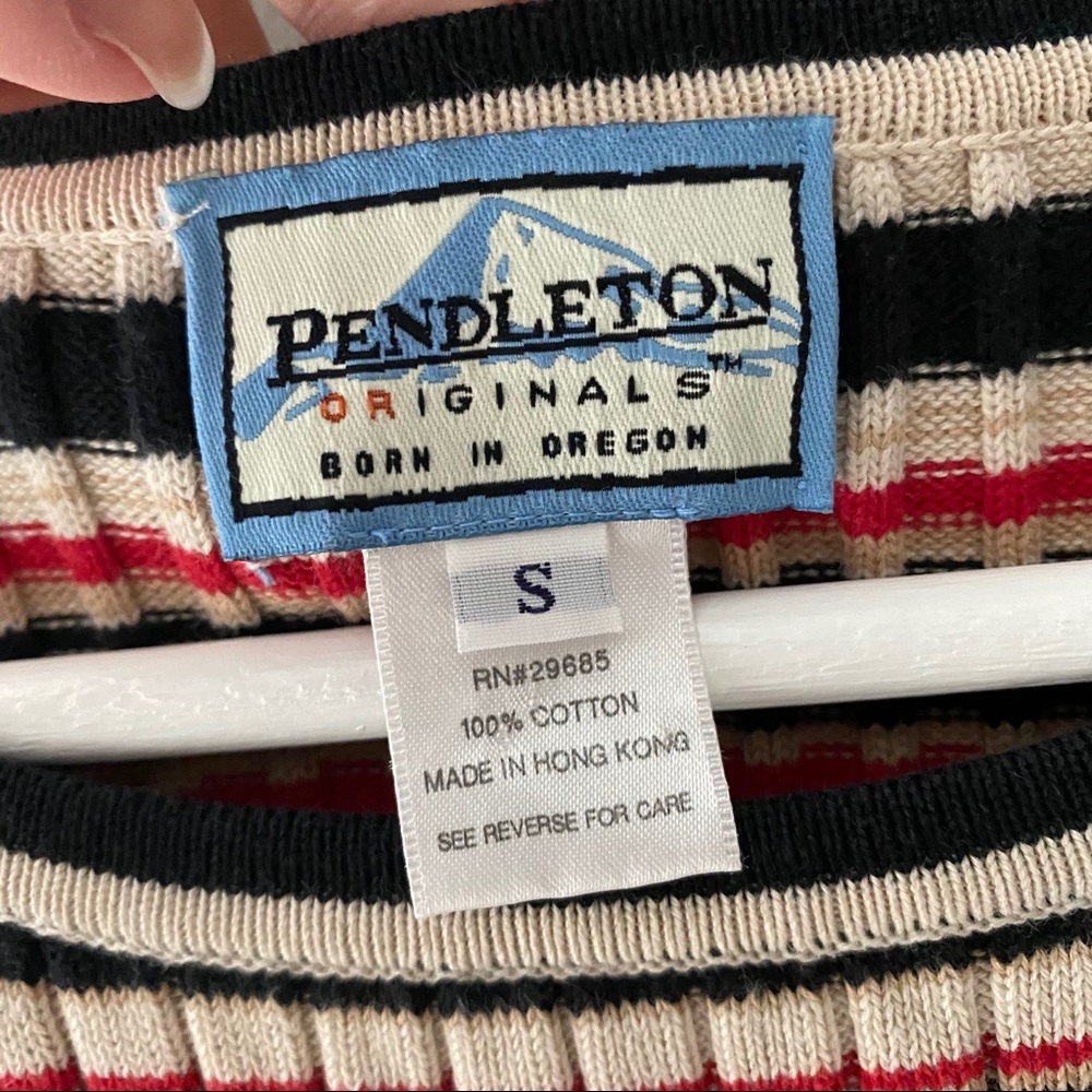 Pendleton Striped Long Sleeve Pullover Top Sz Sma… - image 2